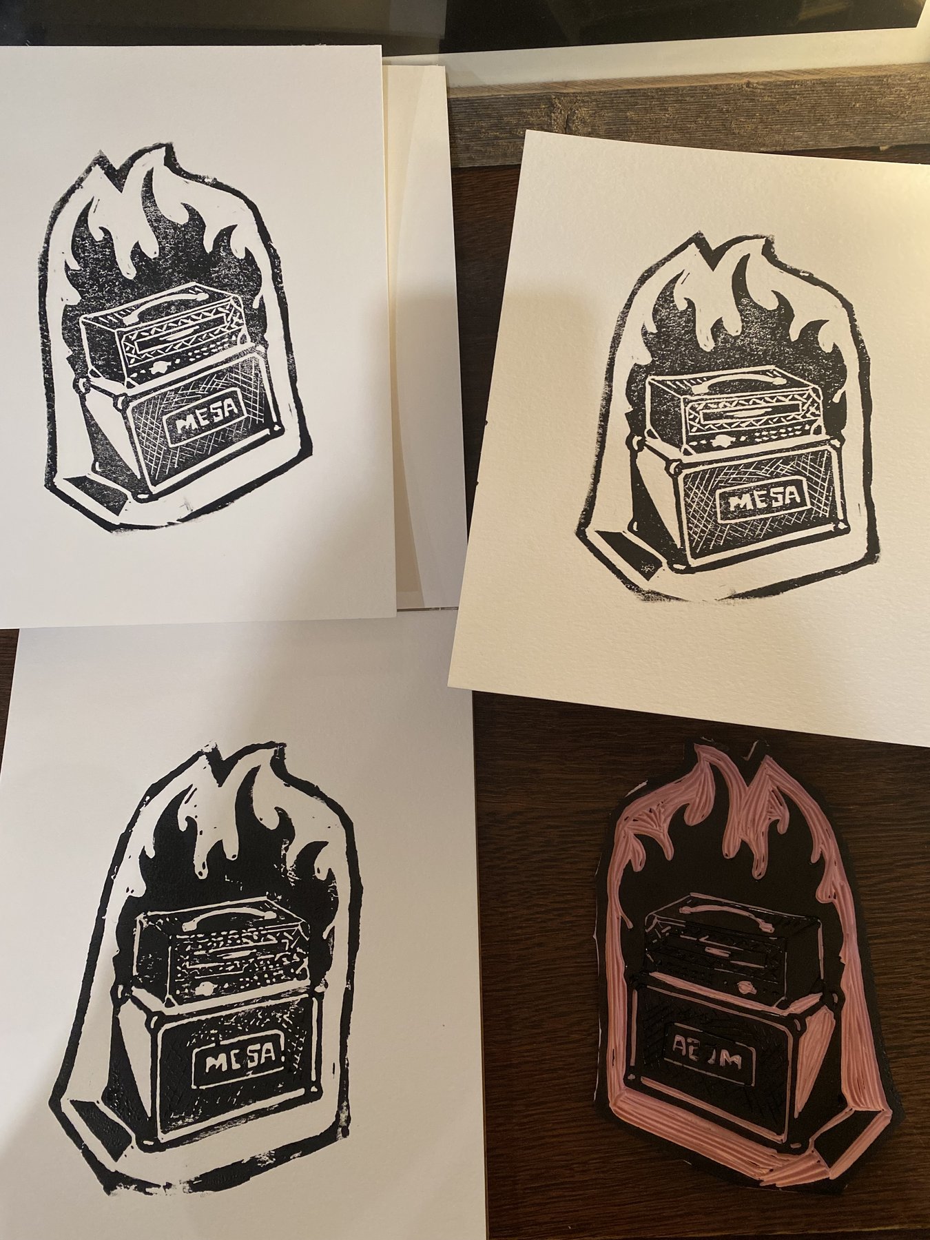 Linocut print by Sonia Rosenberger (2 of 2)